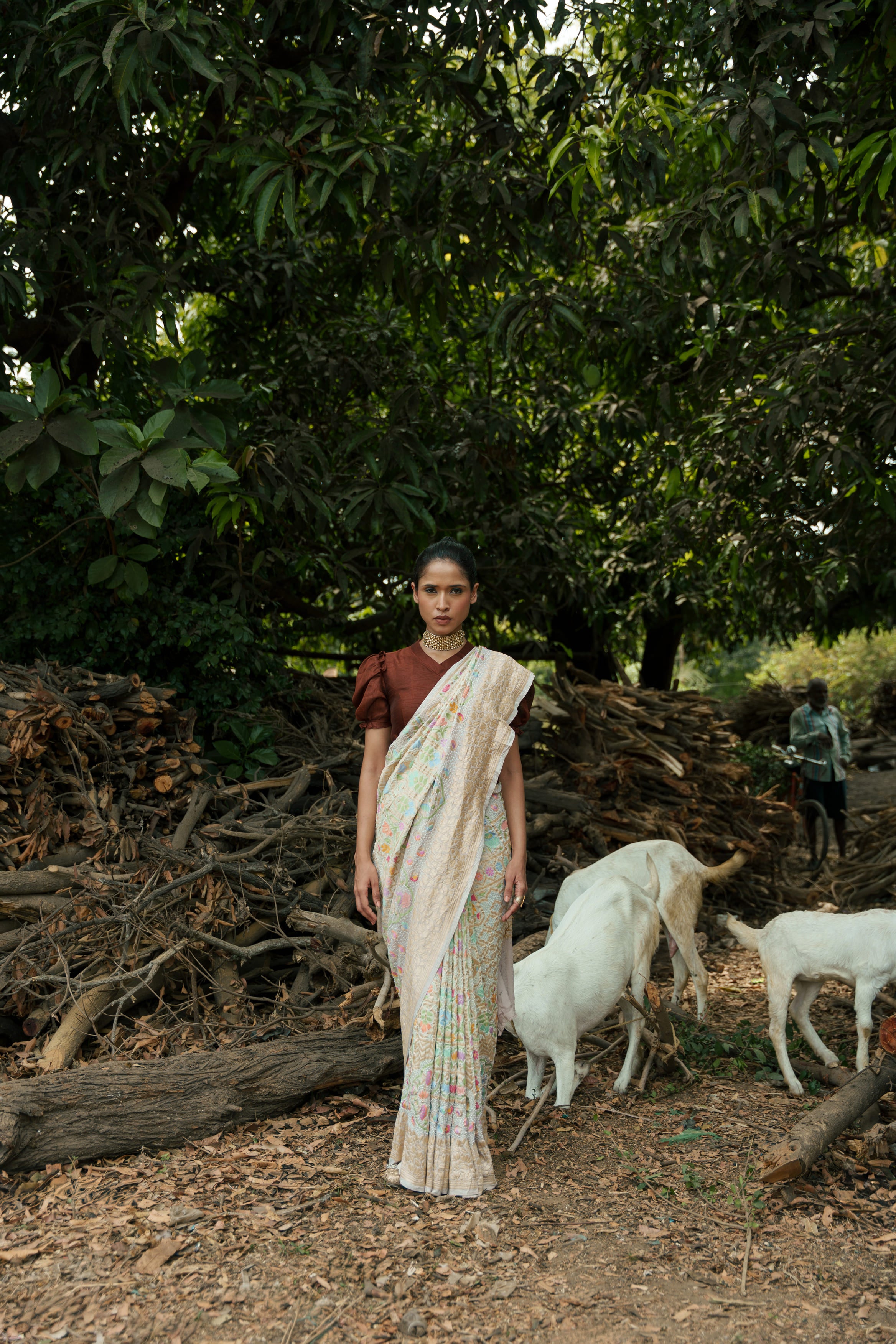 Meenakari Bandhani Saree