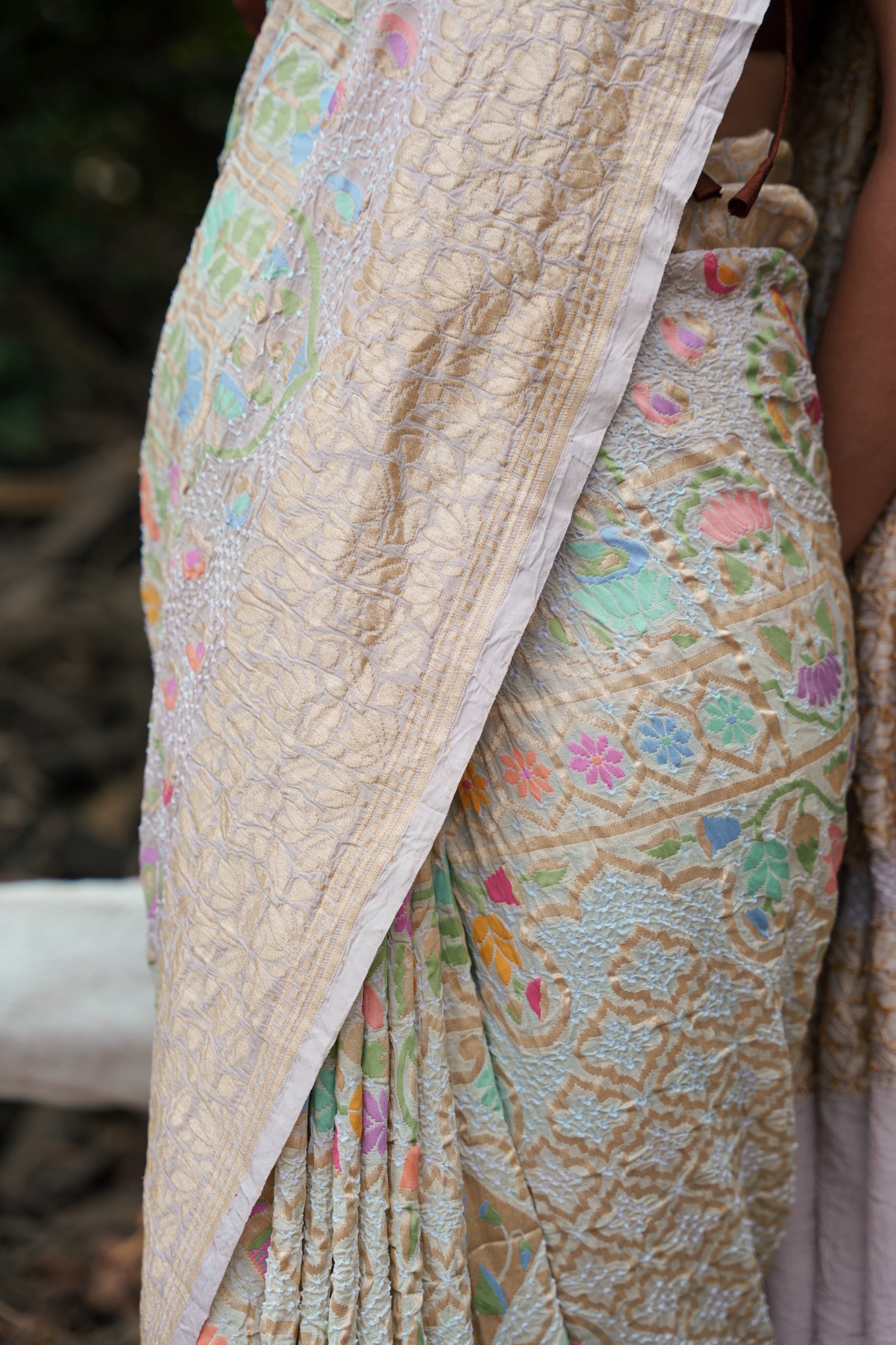 Meenakari Bandhani Saree