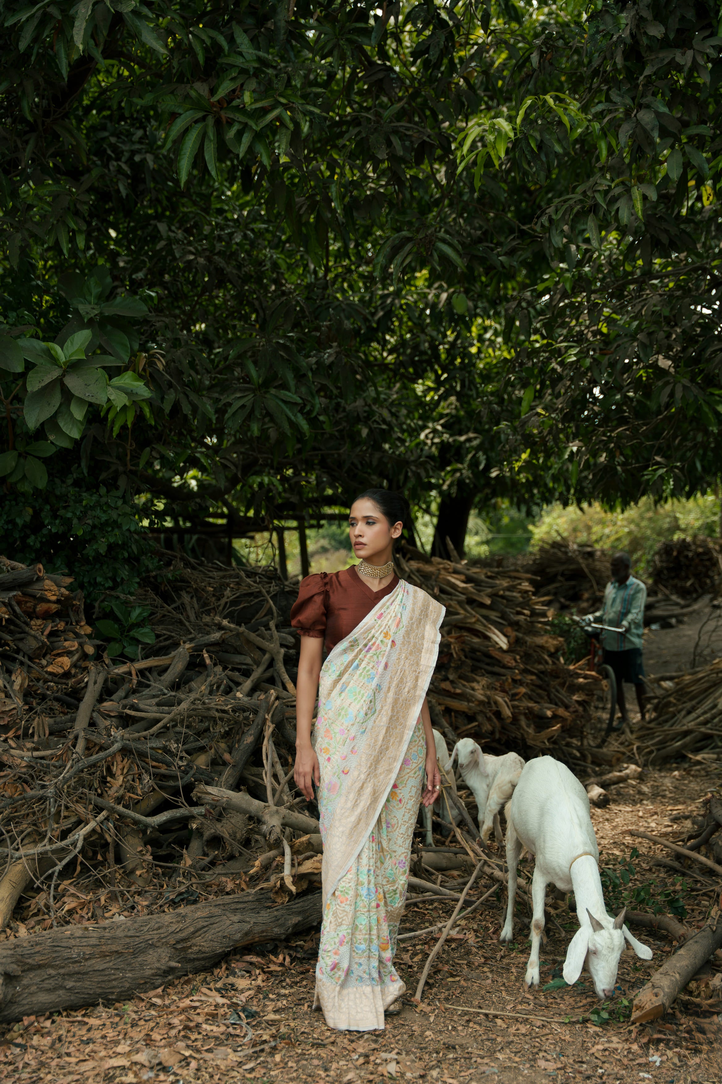 Meenakari Bandhani Saree